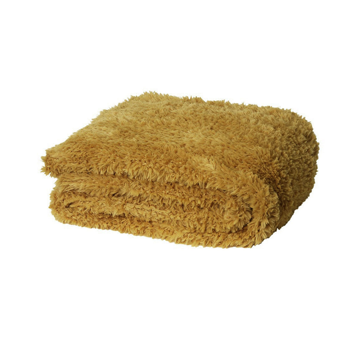 J.Elliot Home Eve Fur Knitted Throw Marigold V442-IDC-THROW-EVE160-MARIGOLD-RE