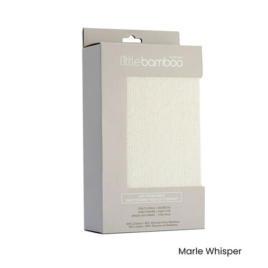 Little Bamboo Jersey Fitted Sheet Cot Size Marle Whisper V442-JTC-FITTEDS-LITTLEBAMBOOMARLE-WHISPER-CT
