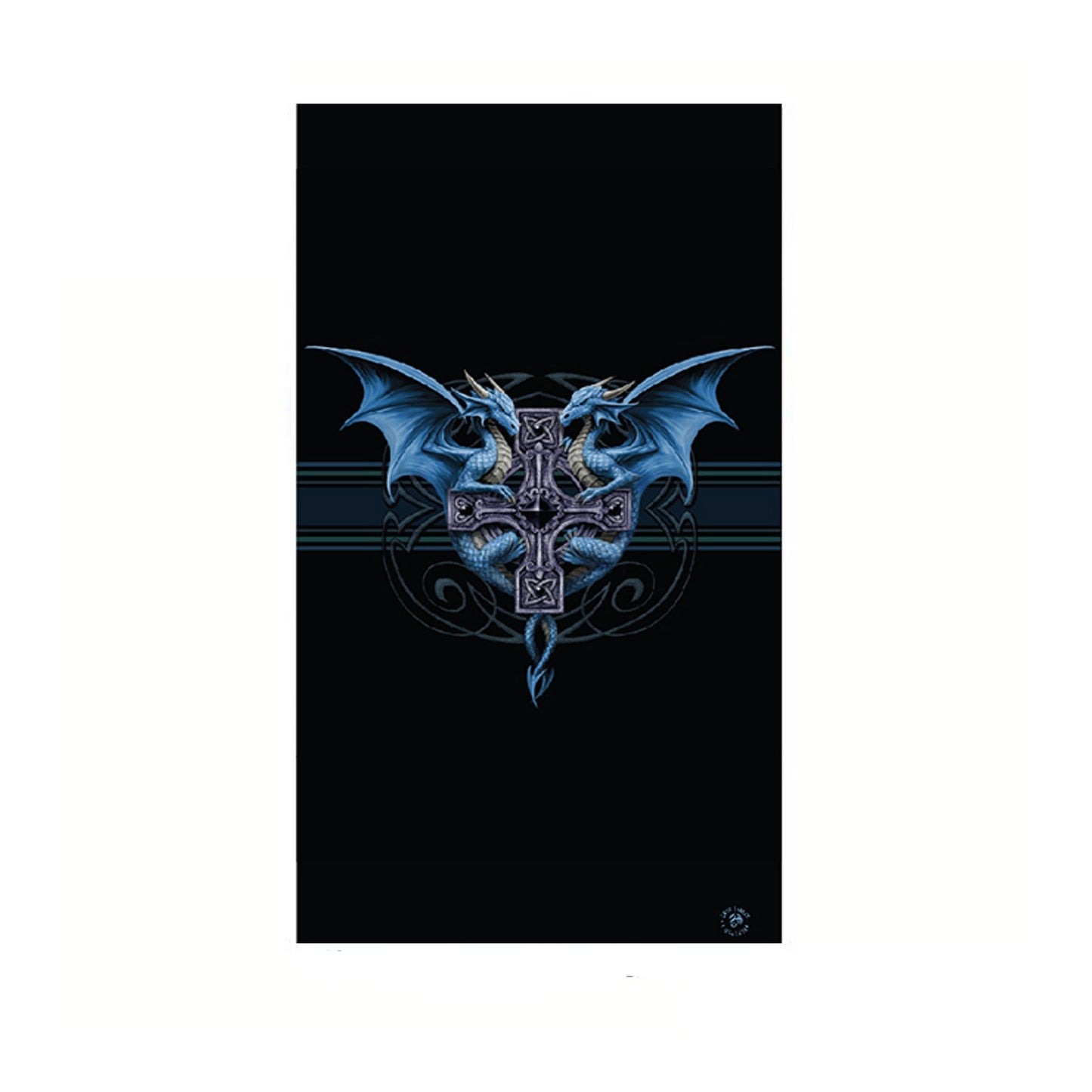Anne Stokes Dragon Duo Beach Towel 75 x 150 cm V442-LDE-TOWEL-DRAGONDUO-BLACK-RE