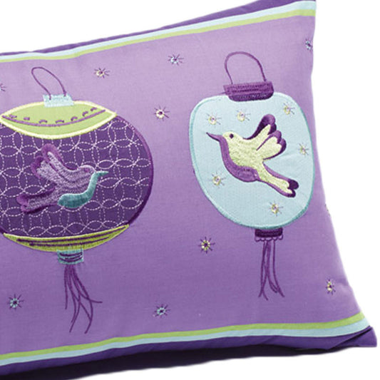 Jiggle & Giggle Butterfly Lantern Filled Oblong Cushion 30 cm x 50 cm V442-PIL-CUSHION-BUTTERFLYLANTERN-PURPLE-OB