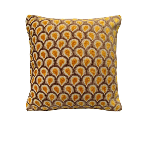 Rapee Peacock Texture Cushion Cover - Gold 45 x 45 cm V442-RAP-CUSHIONC-PEACOCK-GOLD-SQ
