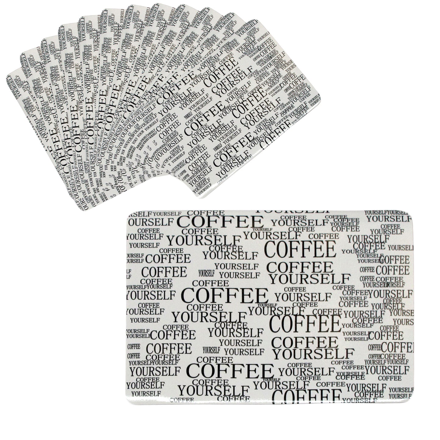 Set of 12 PVC Easy Care Placemats - Signature White V442-TOC-TABLEPLACEMAT-SIGNATURE-WHITE-RE