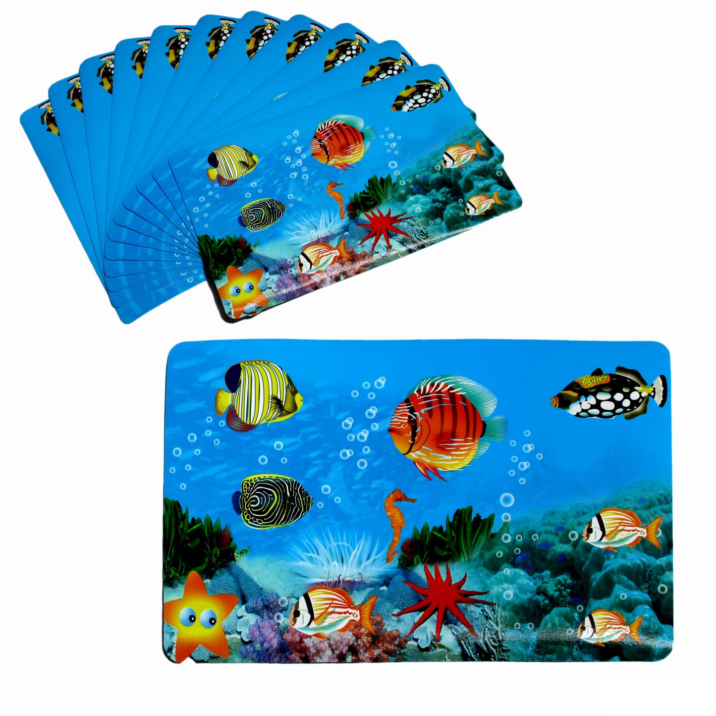 Set of 12 PVC Easy Care Placemats - Skuba V442-TOC-TABLEPLACEMAT-SKUBA-BLUE-RE