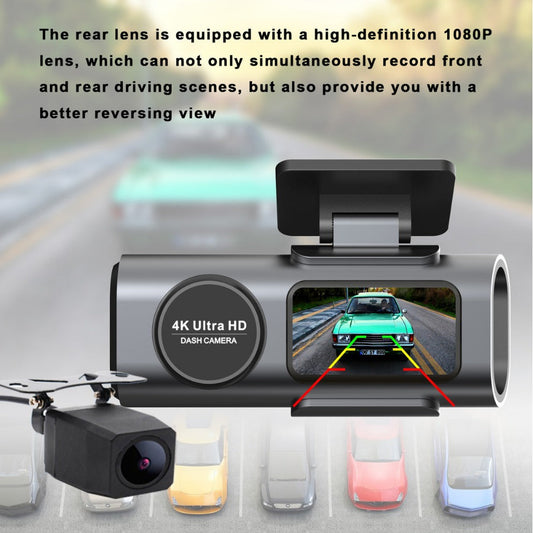 4K Dash Cam UHD 2160P WiFi Front Dashcam Night Vision Car Camera with 64GB Card V462-TA-96-01