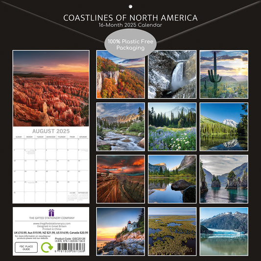 National Parks USA - 2025 Square Wall Calendar 16 Months New Year Planner Gift V474-690679