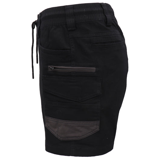 Mens Cargo Cotton Work Shorts 10 Pockets Tradies Utility Pants Workwear Trousers, Black, 28 V474-739022