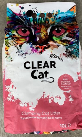 ClearCat Blanco Cat Litter - Baby Powder 10L V485-CLEARCATLITBABY10L