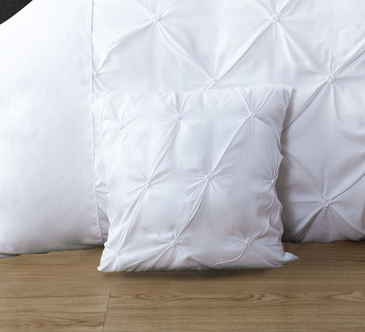 Diamond Pintuck Premium Ultra Soft Cushion Covers 2-Pack - White V493-ZCC-1
