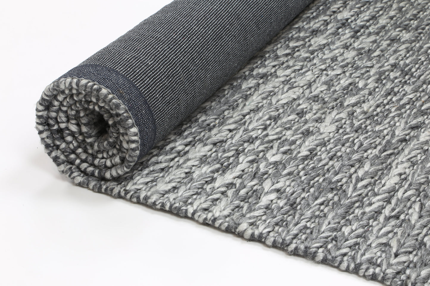Harlow Cue Charcoal Wool Blend Rug 240x330 V516-HARL240CUECHAR