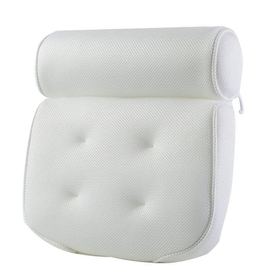 Home 3D Mesh Bath Pillow Back Neck Support Bathtub Spa Hot Tub Suction Cups New V528-3DBATHPILLOW-WHITE-816151