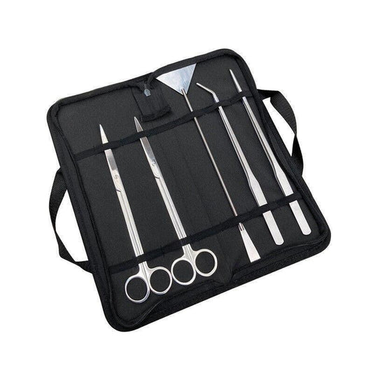 Stainless Steel Aquarium Tool Set Tweezers Scissors Spatula Kit 4 5 6PCS - 5PCS Tool + Bag V528-AQUARIUMTOOL-5PCSTOOL-BAG-600950