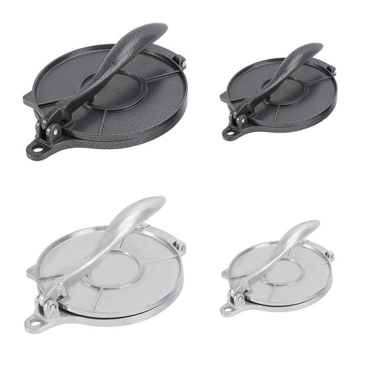 16/20cm Premium Tortilla Press Flat Bread Maker Taco Roti Chapati Health Food - Silver-20cm V528-CAKE-PRESS-SILVER-20CM-349275