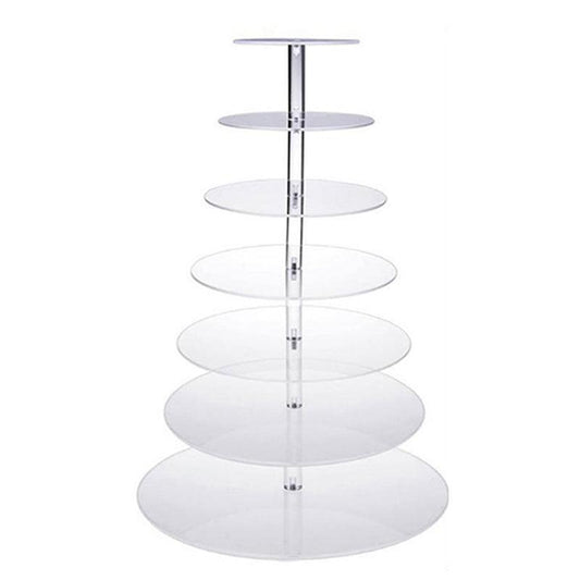 Acrylic Cupcake Tower 3 4 5 6 7 Tier Clear Cake Stand for Wedding Party - 6 Tiers V528-CAKESTAND-6TIER-971293