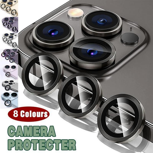 For iPhone 14/14 Plus Metal Camera Lens Glass Screen Protector - Silver V528-CAM14-PLUS-SILVER-222044