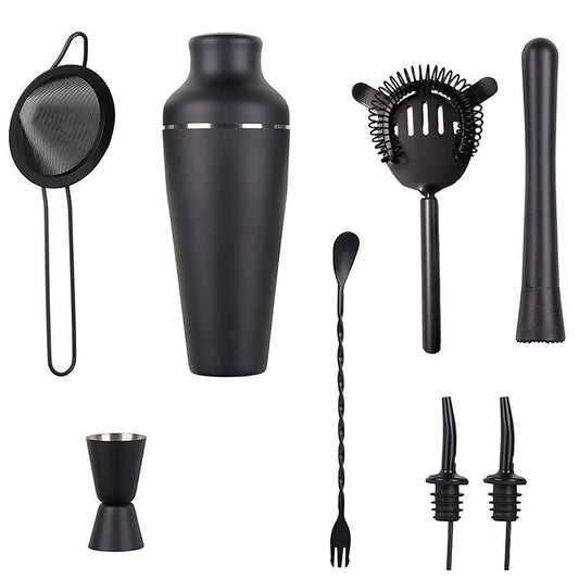 8PCS/700ML Stainless Steel Cocktail Shaker Bartender Tools Set Bar Supplies V528-COCKTAIL-SHAKER-8PCS-693988