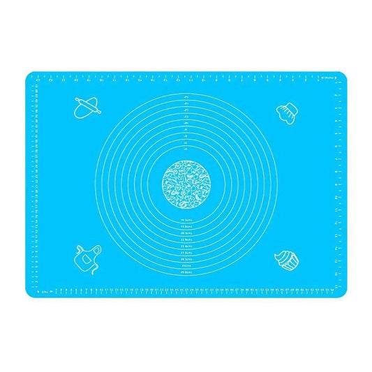 Blue Reusable Non-Stick Silicone Rolling Dough Mat Cake Pastry Baking Fondant Sheet - 40*30cm V528-COLOUR-BLUE-SIZE-40-30CM49237