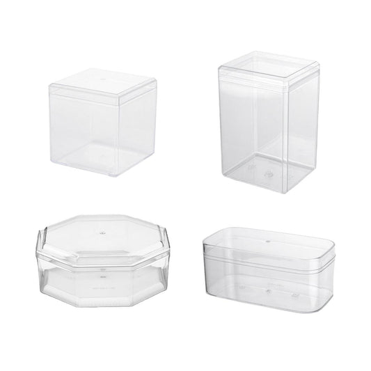 20pcs Transparent Biscuit Box Plastic Cake Box Pastry Dessert Storage Container - 5.5x9.5cm V528-COOKIE-BOX-20PCS-977783
