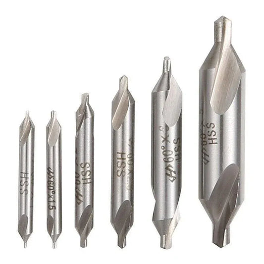 6Pcs Combined Center Drill Countersink Bit Lathe Mill Tackle Kit High Speed V528-COUNTERSINKBIT-6PCS-297953
