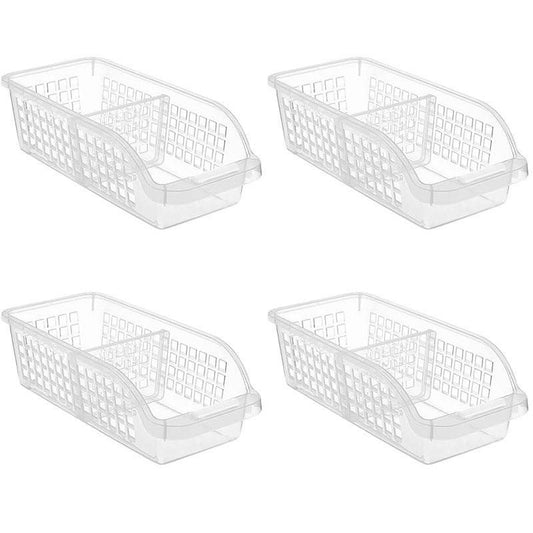 4pcs Refrigerator Storage Box Transparent Plastic Household Organizer Kitchen V528-CRISPER-4PCS-804922
