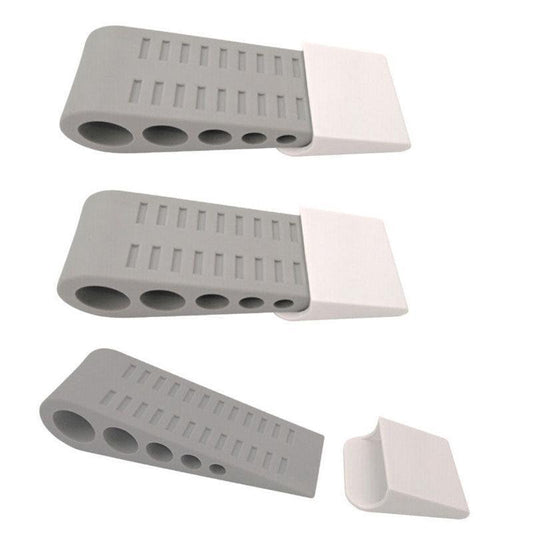 3Pcs Rubber Grip Wedge Door Stoppers Floor Carpet Heavy Duty Door Stop Security V528-DOORSTOPPER-3PCS-53117