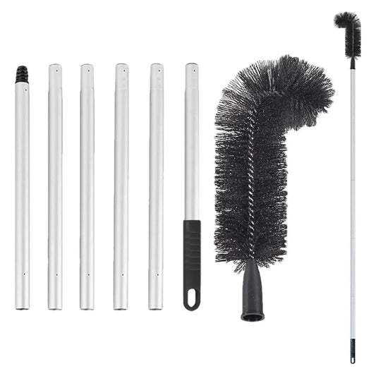 Gutter Cleaning Brush Roofing Tool with Pole 208cm for Long Splicing Gutter V528-DUSTER-6-BLACK-530447