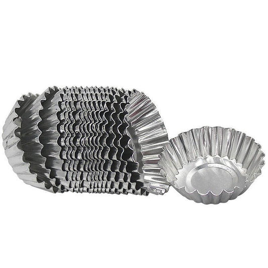 20pcs Aluminium Egg Tart Moulds Non Stick Round Baking Cups for Cupcakes Pies V528-EGGTARTMOLD-20PCS-60286