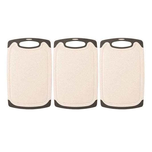 3PCS Wheat Straw Cutting Board Kitchen Chopping Board for Vegetables Meat Fruit V528-FDA-BEIGE-3PCS-711607