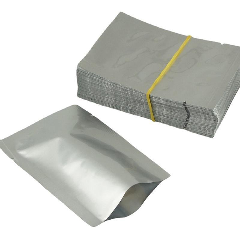 Silver Open Top Aluminum Foil Packaging Bags Heat Seal Vacuum Food Pouches - 30X40CM V528-FLATPOCKET-30-40-50PCS-68141