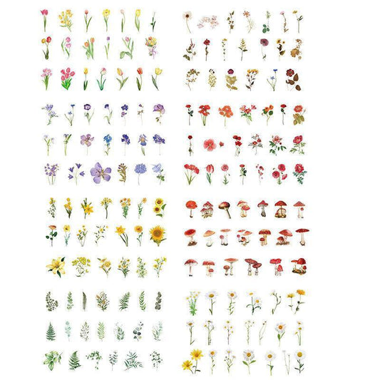 Scrapbooking Flower Stickers Pet Transparent Sticker - G V528-FLOWERSTICKERS-G-288830