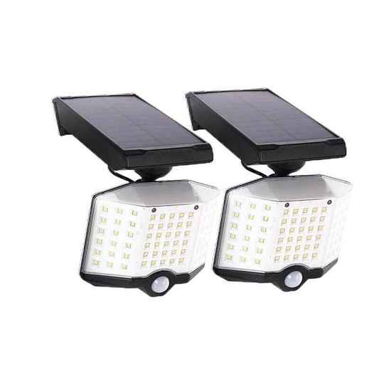 66 LED Solar Motion Sensor Light Outdoor Wall Security Lamp with 3 Heads V528-GARDENWALLLAMP-108378