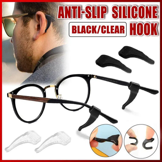 Silicone Glasses Ear Hooks Anti Slip Grip Spectacle Holder Sports Temple Tips - Clear V528-GLASSESHOLDER-CLEAR-234547