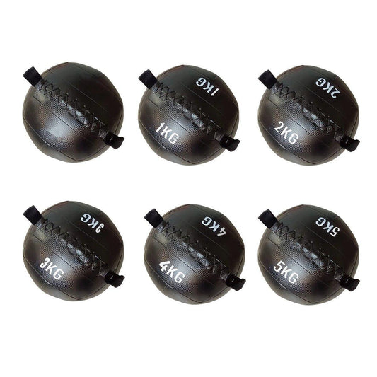 Non-Elastic Soft Squat Wall Ball for Solid Gravity and Balance Training Workouts - 1kg V528-GRAVITY-BALL-BLACK-1-906047