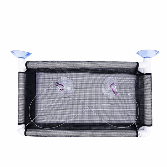 Cat Window Bed Suction Cup Hammock Black Breathable Hanging Seat 55x35cm V528-HAMMOCK-BLACK-55-35-4564645