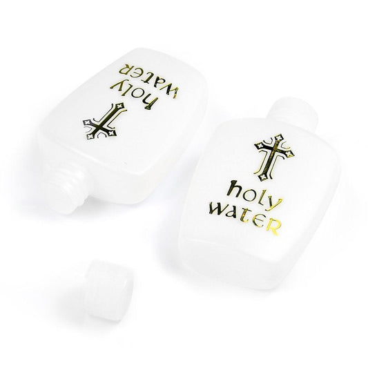 10XHoly Water Bottle Gold For Cross Plastic Portable Holy Water Container Easter V528-HOLY-WATER-BOTTLE-10PCS-802359