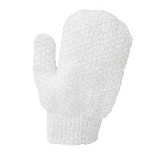 Bath Gloves Exfoliating Scrubbing Mitt Shower Cleaning Body Wash Supplies V528-LML-C167-WHITE-463676