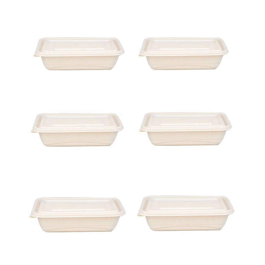 50pcs Eco Friendly Corn Starch Lunch Box Degradable Takeout Bento Container - 750ml V528-LUNCHBOX-50PCS-750ML-363325