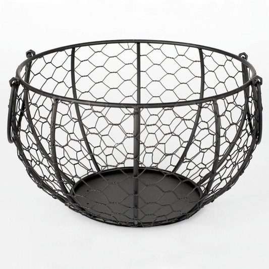 Egg Basket Fruit Storage Basket Blue Iron Basket Home Sundries Organiser Holder V528-NET-BASKET-227641