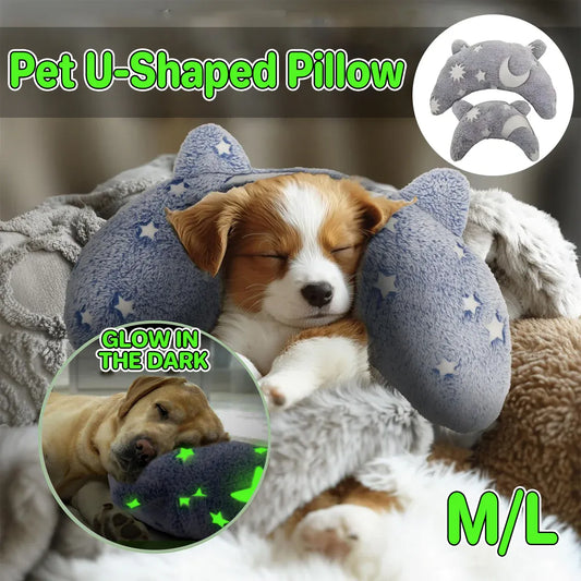Cervical Vertebrae Protection Pet Pillow U-shaped Dog Backrest Cushion For Sleep - M V528-PET-PILLOW-M-253228