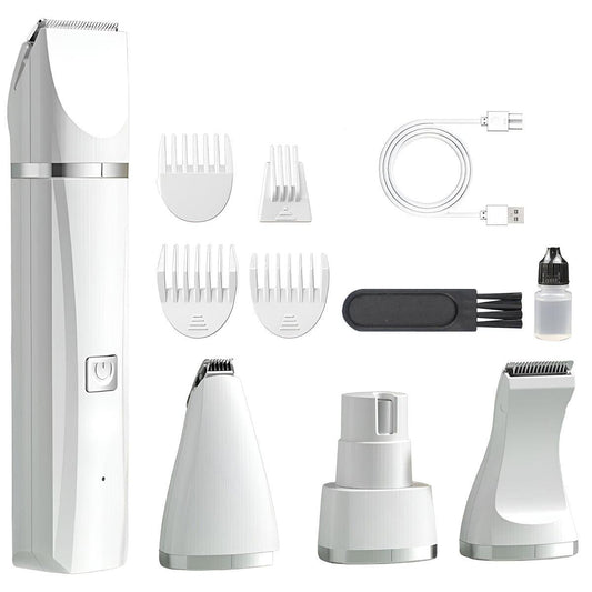 Rechargeable Pet Hair Clippers Professional Grooming Kit for Cats and Dogs V528-SHAVER-WHITE-112646