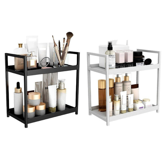Multi-layer Cosmetic Storage Rack Desktop Organizer for Bathroom Dormitory Use - Black V528-STORAGE-RACK-BLACK-313876