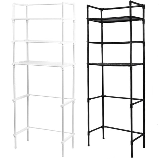 Bathroom Rack Over Toilet Washing Machine Shelf Storage Organizer Stand Unit - Black V528-TOILET-RACK-03-BLACK-638867