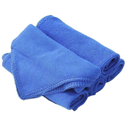 50PCS Blue Microfibre Car Cleaning Cloths 30x30cm Wash Dry Polish Towel Set V528-TOWEL-50PCS-30-30CM-59209