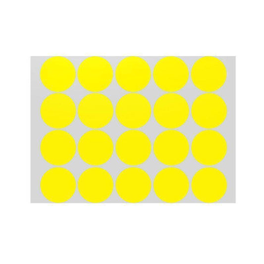 Yellow Assorted Sizes Colour Sticker Dots Adhesive Round Labels Circular Spot Scrapbook - 50mm*8 Dots V528-YELLOW50MM-8DOTS15437