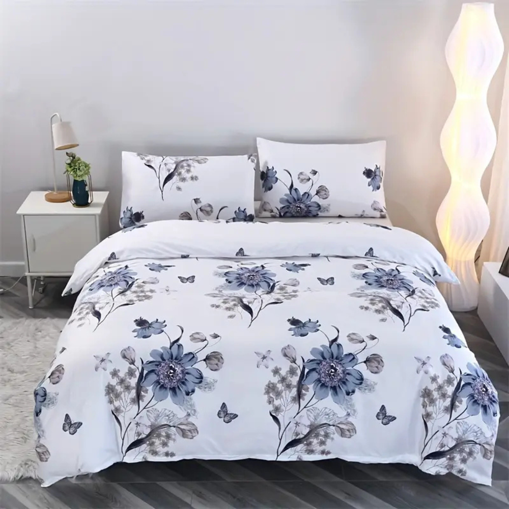 Dreamfields - Ever Floral Quilt Cover Set - (3pcs, Super King Size) V535-QC-EVER-FLORA-SK