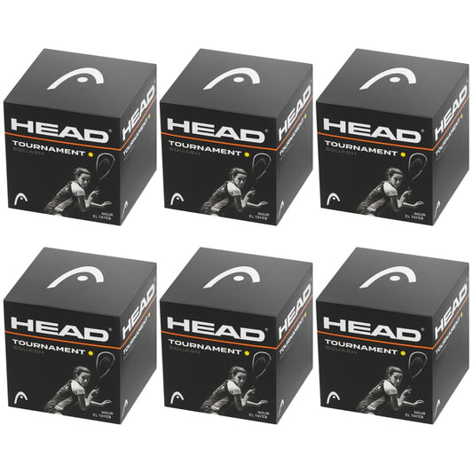 HEAD Tournament Squash Ball Advanced Training Competition Bulk - 6 Balls V563-287326-6PK
