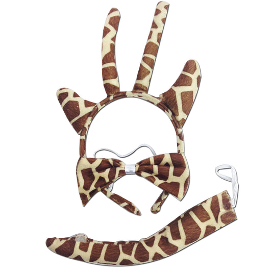 3pcs Set Animal Costume Dress Up Party Bow Tie Tail Ears Book Week - Giraffe V563-3PRTYCOSTUME-GIRAFFE