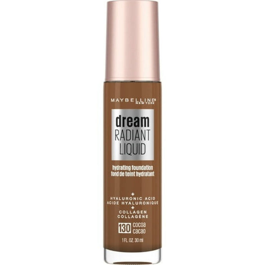 Maybelline Dream Radiant Liquid Foundation Makeup, 130 Cocoa, 1 fl oz V563-41554579215