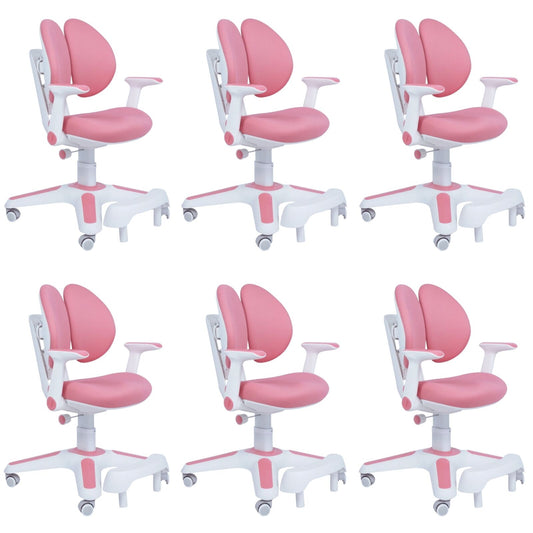 6x Ergonomic Children Kids Study Chairs Height Adjustable - Pink V563-68304_6X