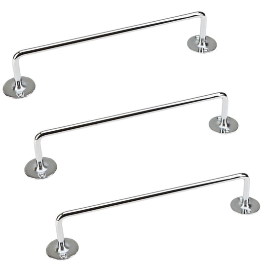 3x 460mm Chrome Tea Towel Rail Stainless Steel Holder Rack V563-9310346000468-3PCS