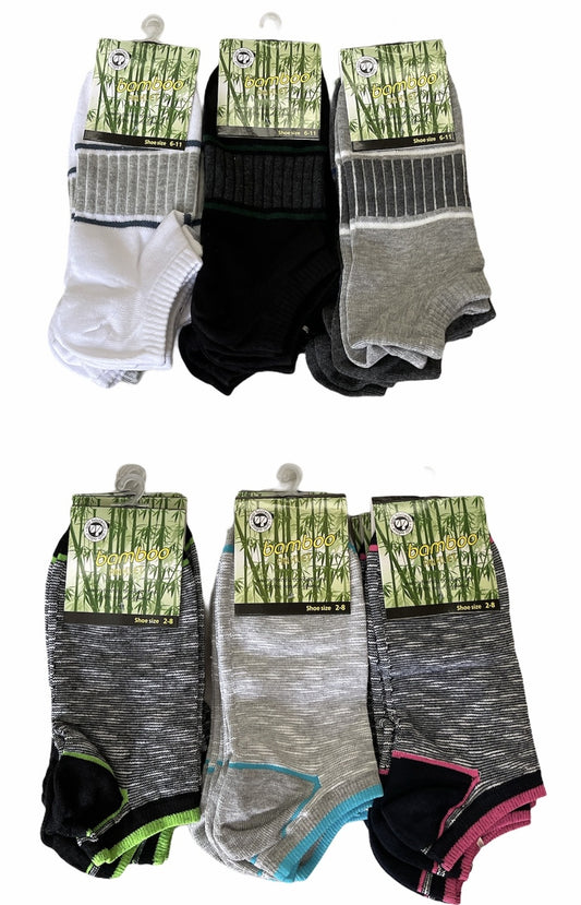 1x Pair Bamboo Anklet Socks Work Sport Ankle Cushion Odour Resistant Natural - 6-11 V563-9904-1PAIR-6_11